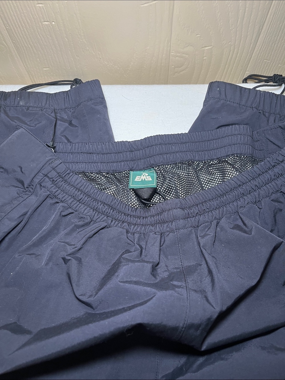 EMS Black Windbreaker Pants